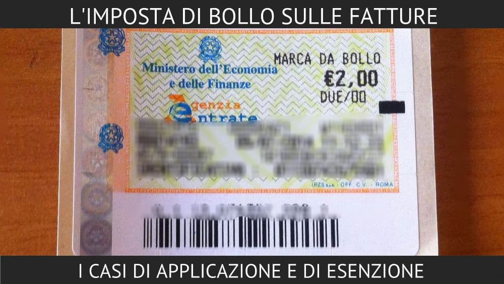 imposta di bollo sulle fatture